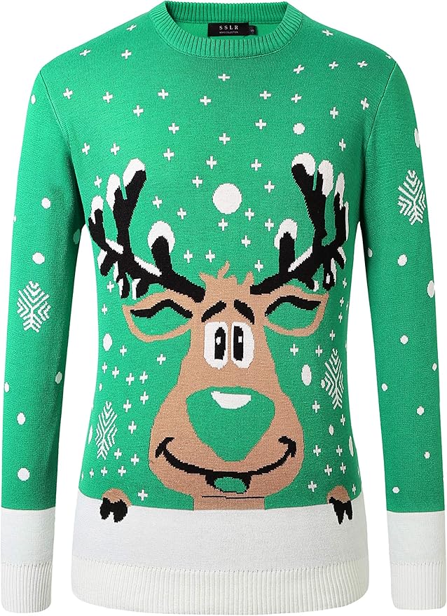 SSLRMensUglyChristmasSweaterFunny Sweater Holiday Santa Clause Funny Christmas Sweaters Amazon