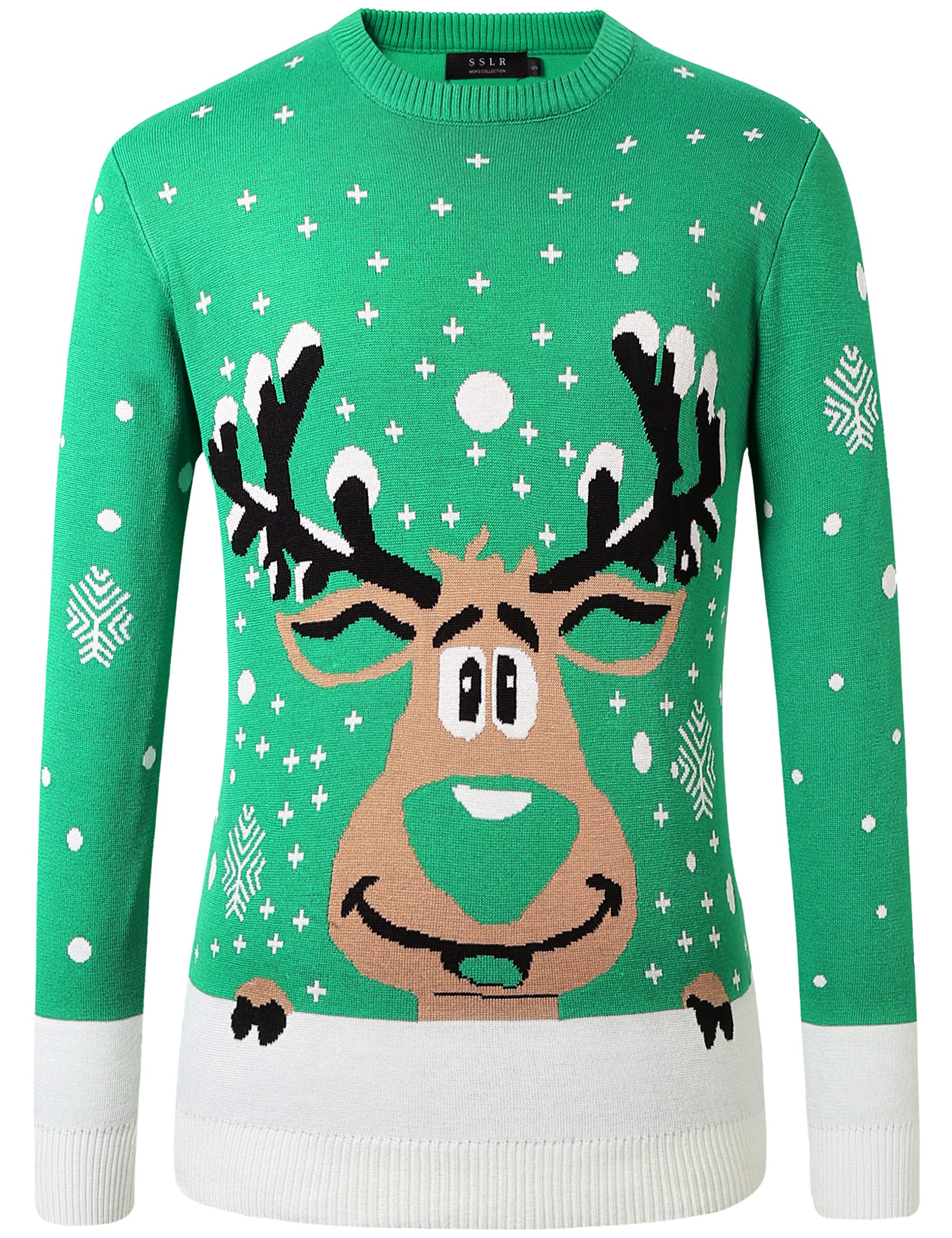 SSLRMensUglyChristmasSweaterFunny Sweater Holiday Santa Clause