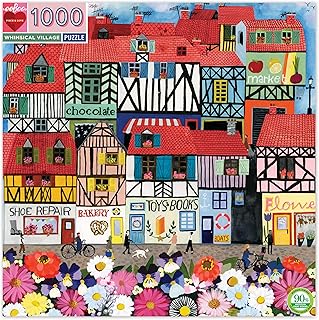 Comprar eeBoo- Puzzle 1000 pièces Whimsical Village Corazón Rompecabezas de cartón Reciclado para Adultos, Multicolor, 1 EA (PZTWSV) The Forest Stewardship Council