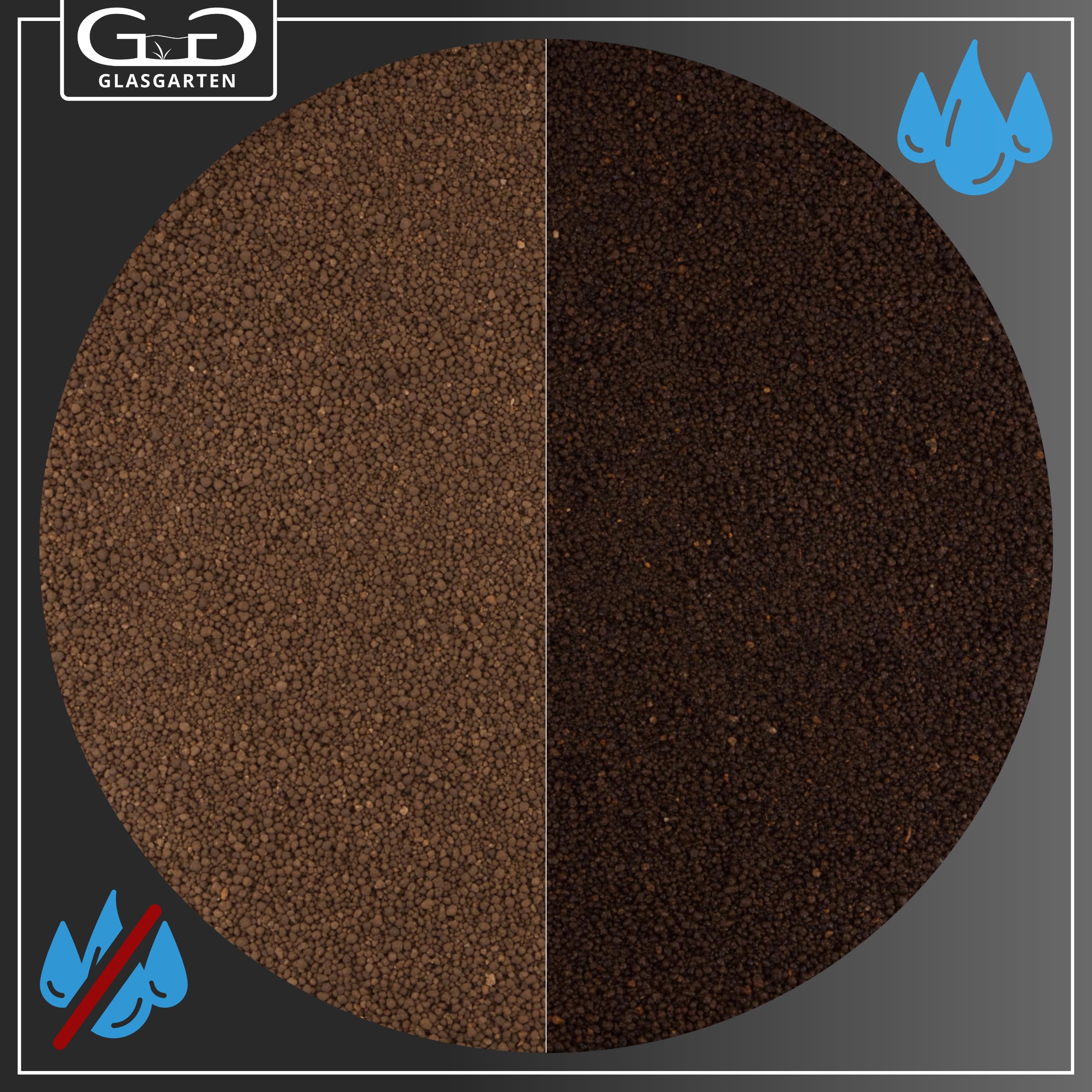 GlasGarten Environment Aquarium Soil Powder | 9L / 1 – 2mm Körnung – aktiver Bodengrund aus gebrannten & sterilisierten Erden, besonders nährstoffreich
