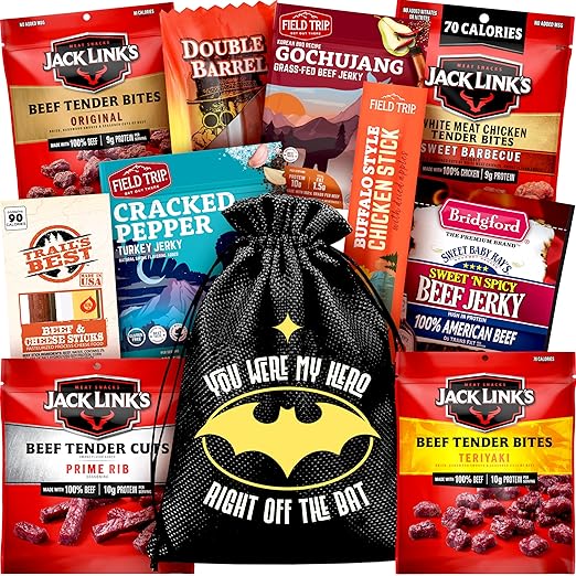 Beef Jerky Gifts For Men - Birthday Gifts For Men Who Have Everything With Beef Jerky Variety Pack - Mens Gifts, Dad Birthday Gift, Brother Gifts, Father's Day Gifts, Cool Gifts For Dad By CraveKraft