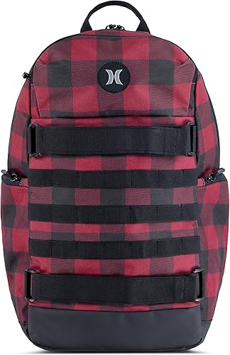 Hurley Mochila de monopatín One and Only para hombre, Rojo rítmico, One and Only - Mochila para monopatín