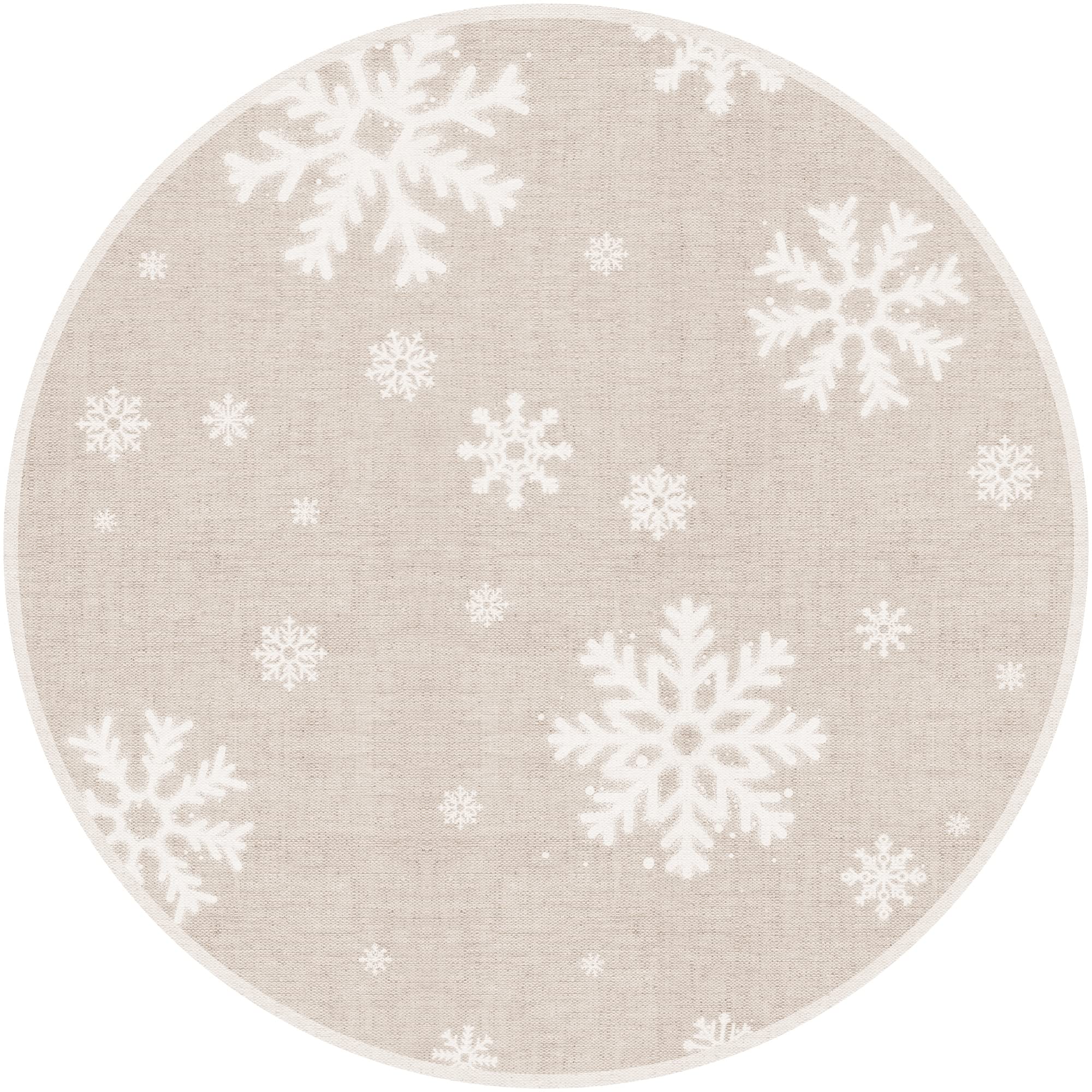 VINILIKO Vinyl Rug, Snowflakes, Multicoloured, 95 x 95 cm (Rectangular) - Image 3