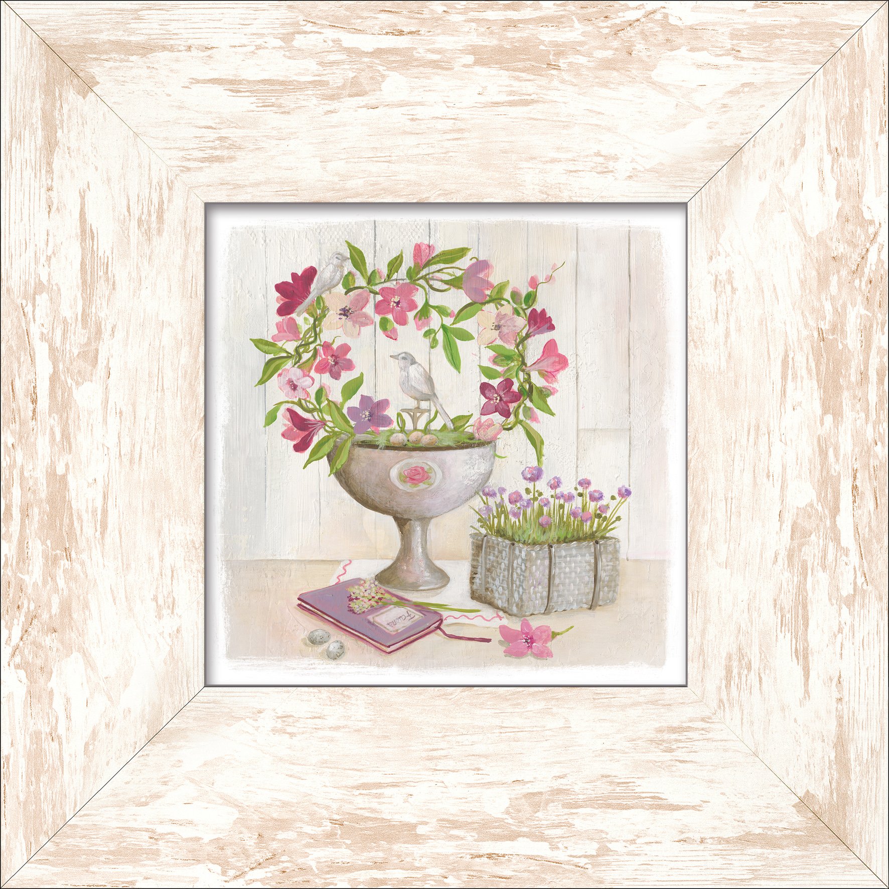 Tableau floral multicolore Spring Flowers i Pro-Art-Bilderpalette hF049P17 encadré