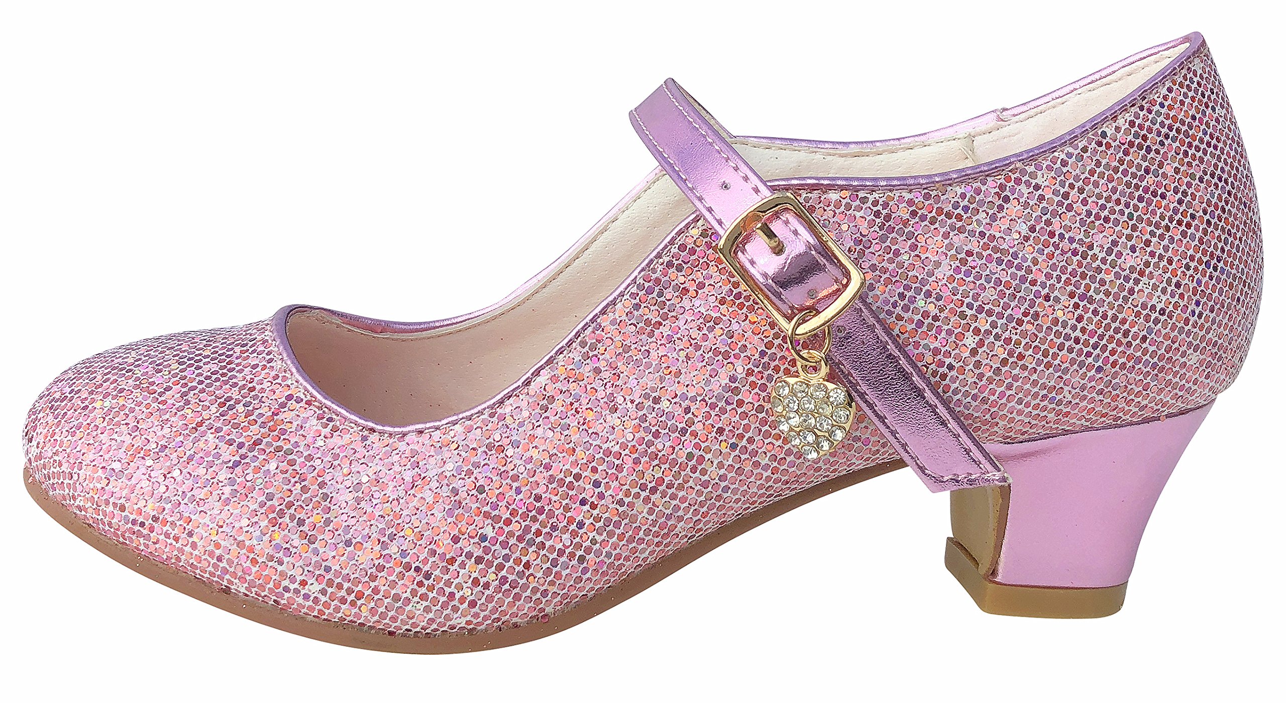 La Señorita - Prinsessenschoenen - roze glitter met een klein hartje