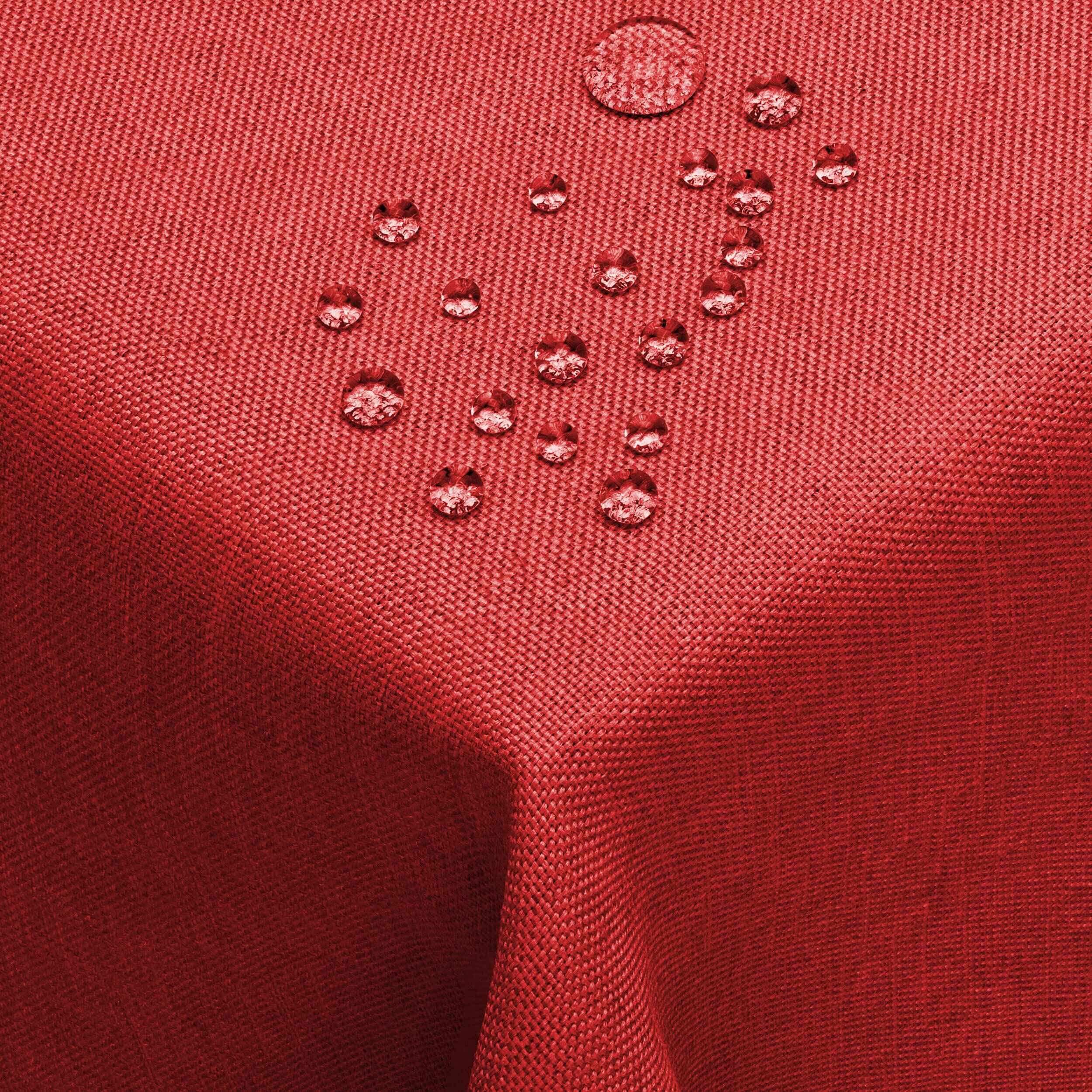 DecoHomeTextilTablecloth Anti-Stain Rectangular Linen Appearance, dark red, Eckig 160 x 360 cm