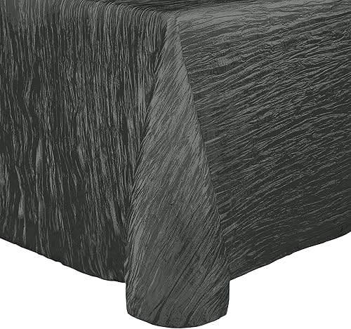 Miniatura 9 de ULTIMATE TEXTILE Delano Crinkle - Mantel ovalado de tafetán (70 x 104 pulgadas), color rojo