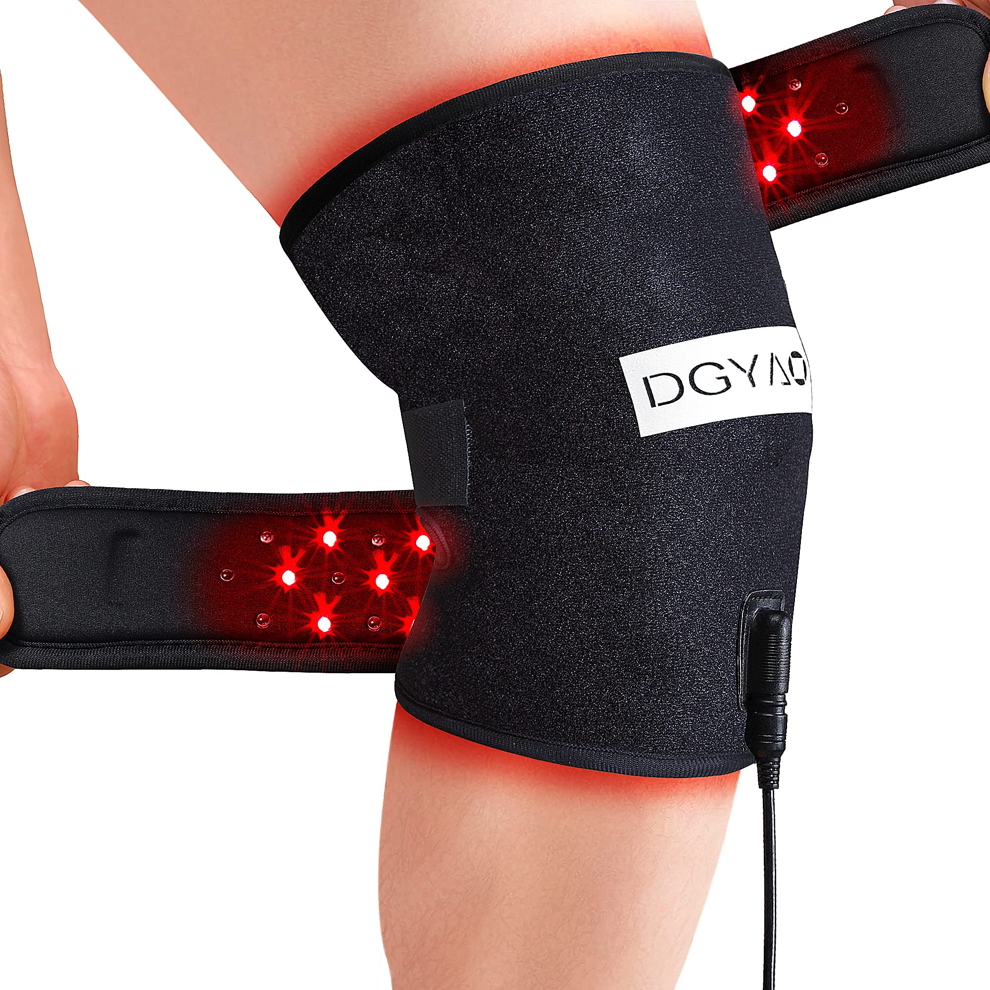 Sponsored Ad - TUOB Knee Elbow Pain Therapy Device with 660nm Red Light and 880nm Near Infrared Red Light Benefits for Joint Pain Relief, Wearable Light Therapy Knee Device Relax Muscle Easily Use at Home Office
