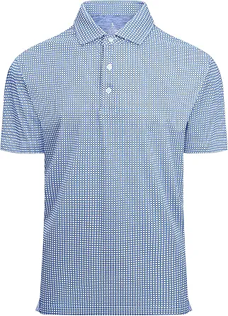 Alex Vando Mens Golf Shirt Moisture Wicking Classic Print Golf Shirts for Men