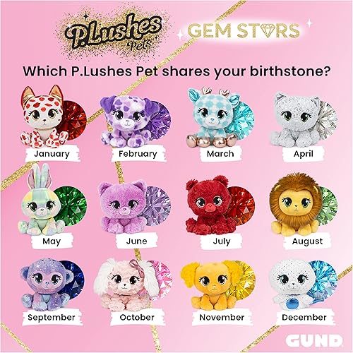 Miniatura 6 de GUND P.Lushes Pets - Colección de estrellas con gemas y zorros, color blanco y rojo, 6 pulgadas