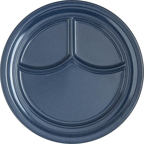 Miniatura 2 de CFS 4351435-E - Plato de melamina con 3 compartimentos, 9.75 pulgadas, color azul café