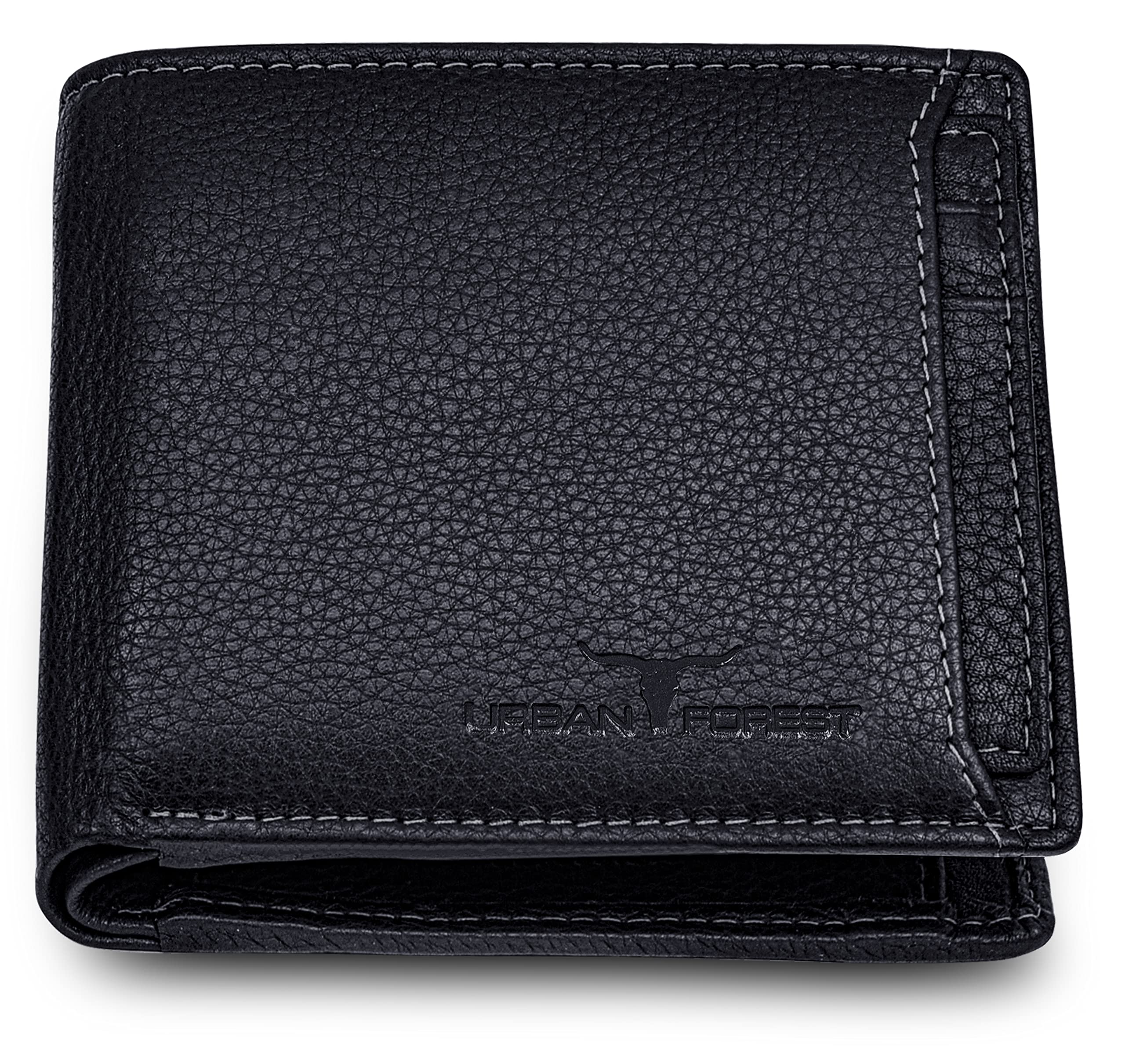 URBAN FOREST Dexter Black Leather Wallet for Men