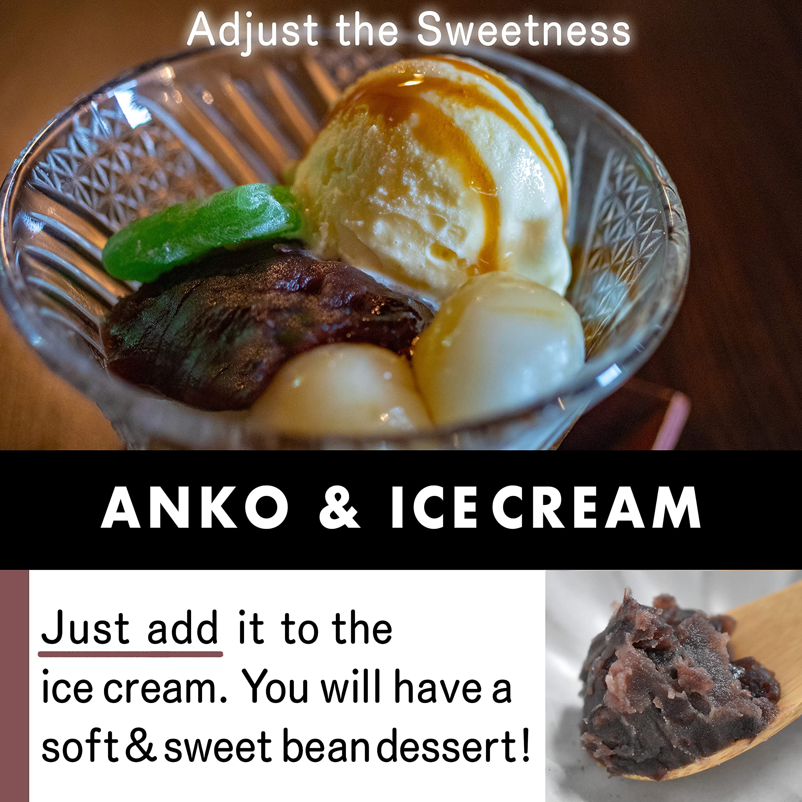 Rote Bohnenpaste aus Hokkaido, Traditioneller japanischer Geschmack, Pürierte, Zusatzstofffreie, 500g【YAMASAN】