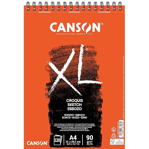 Bloc Dibujo Croquis Din A4 Microperforado 21X29,7 Cm 120 Hojas Grano Fino 90 Gr