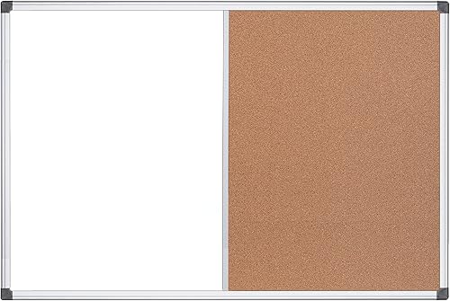 MasterVision Maya - Tablero de anuncios combinado, borrado en seco  corcho, 36 x 48 pulgadas, pizarra blancatablero de corcho con marco de aluminio disponible en Yaxa Venezuela