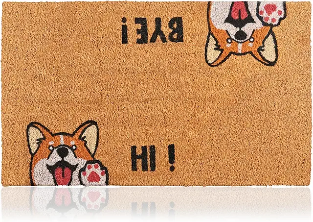 Paillasson Chien en Fibre de Coco Antidérapant 70x40cm - Tapis de Porte Original