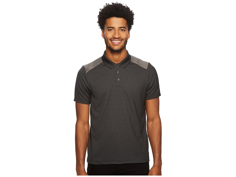 

Perry Ellis Color Block Jacquard Polo (Black) Men's Clothing