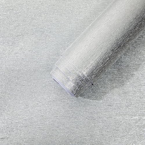 Miniatura 4 de Bright Creations Rollo de papel de contacto con purpurina plateada para manualidades, calcomanía artística para álbumes de recortes (17.7 pulgadas x