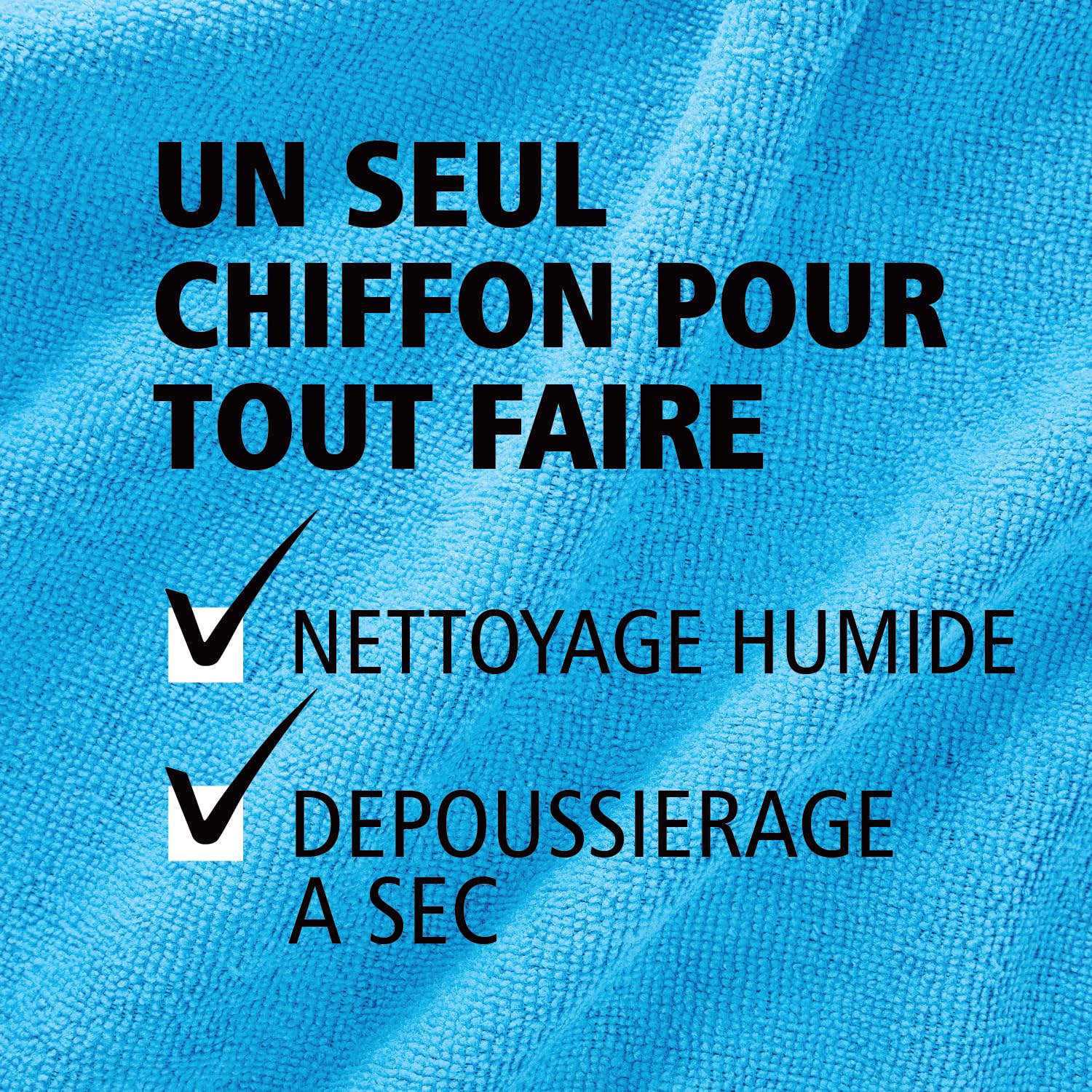 Rubbermaid Commercial Products HYGEN™ r-40 Chiffons Microfibre Recyclée, 30cmx30cm | Résistants, sans Peluches, pour Nettoyage Humide/Sec, Maison, Voitures | Bleu | Sachet de 24 carrés | 1820579