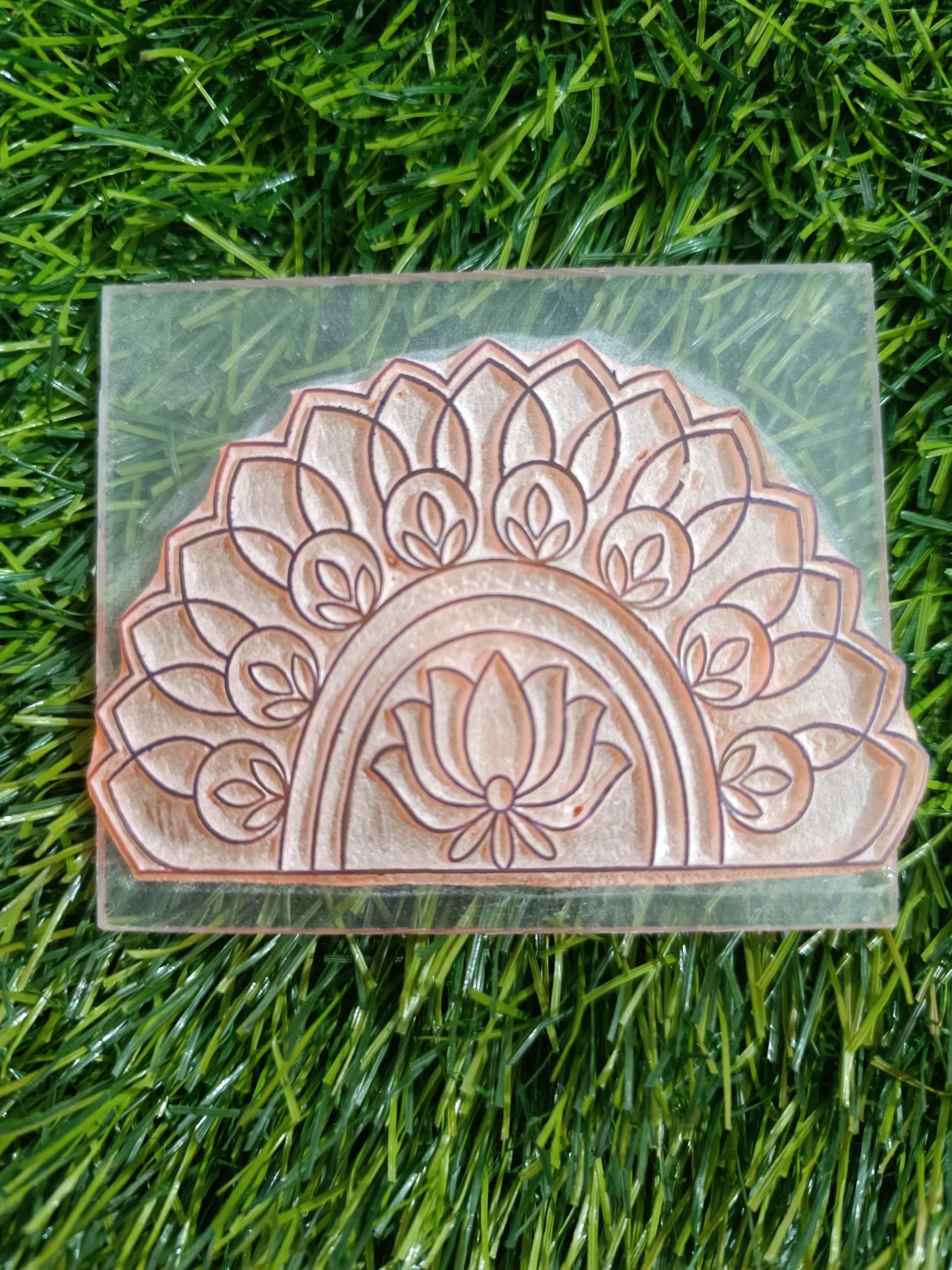 Lipika Mehandi Lotus Henna Figure Design Rubber Stamp Stencil for Mehndi Artists, Time-Saving Tool in 3x3 inch-image-27