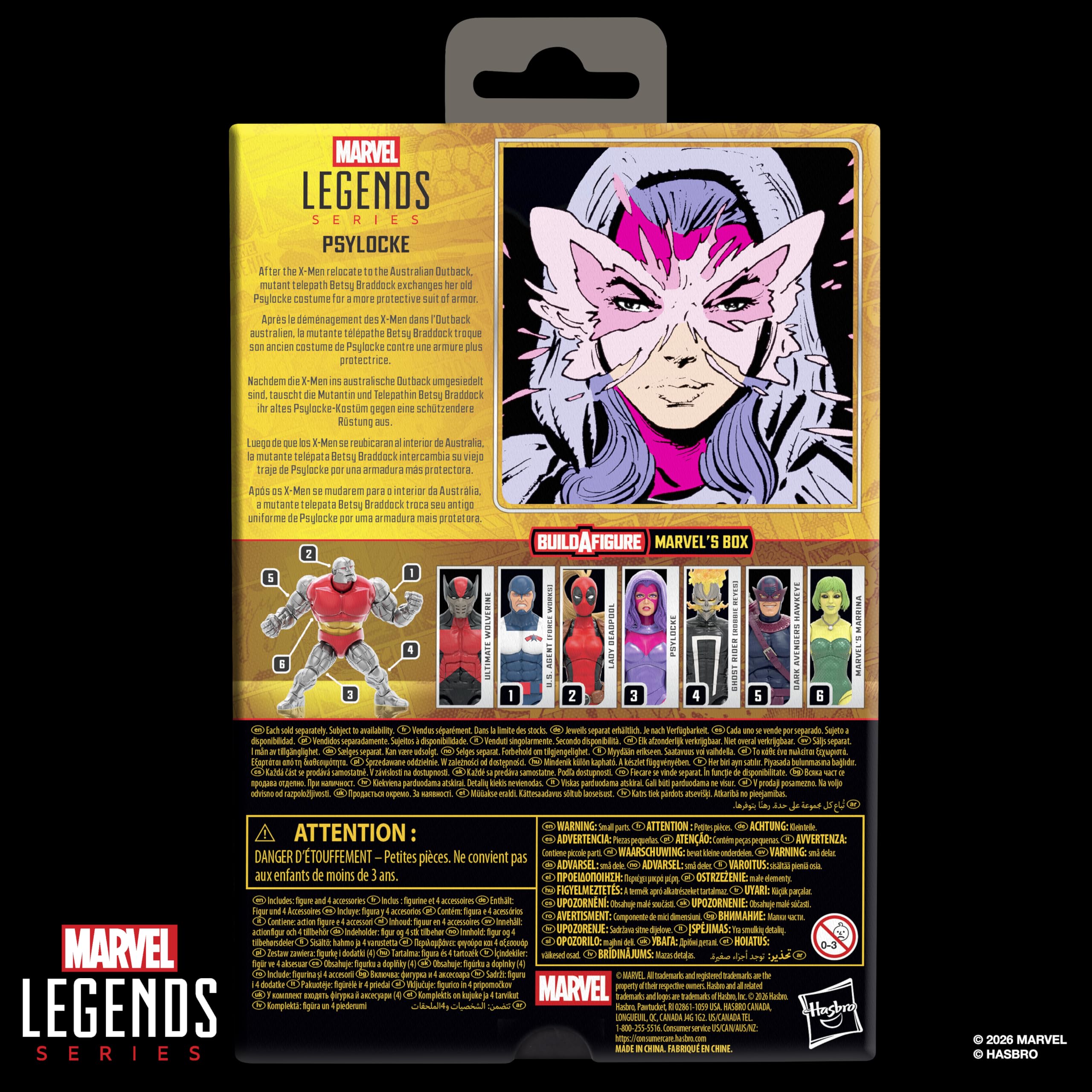 Marvel Legends Series, Psylocke, Figura Coleccionable de los cómics de Patrulla-X a Escala de 15 cm