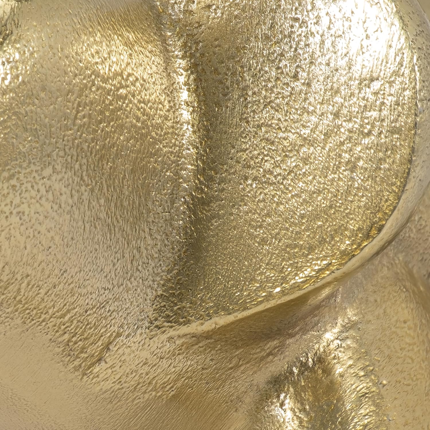 Playful Sculptural Metal Elephant Figurine Statue for Home Decor - Modern Animal Ornament for Bathroom, Office, & Living Room Accent - Decorative Object for Shelf & Coffee Table - 6", Gold & Metallic