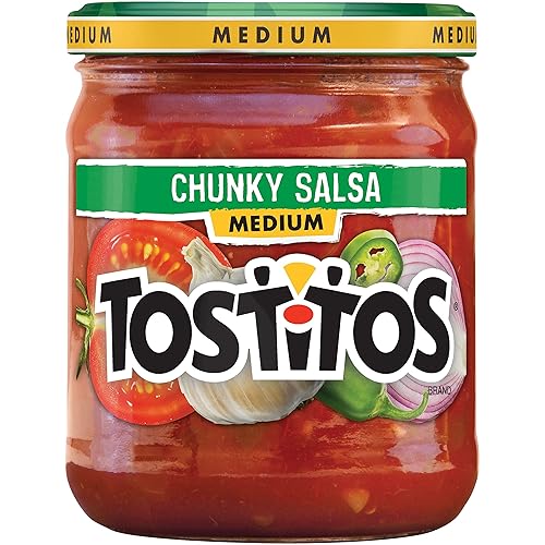 Tostitos Dip, Salsa con trozos, Mediano, 15oz