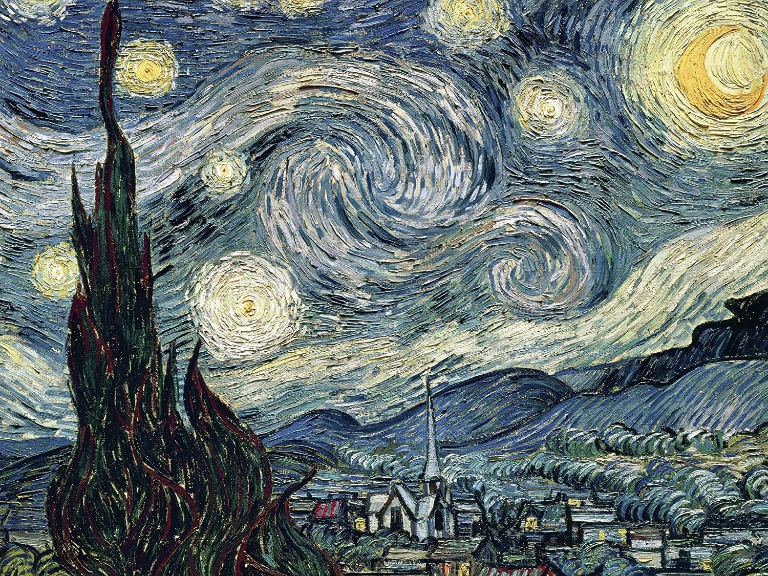 Ravensburger - Puzzle 1500 Piezas La Noche Estrellada de Van Gogh | Puzzle Adultos | Rompecabezas Adultos | para Toda La Familia | 80x60 Cm | Regalo Adulto