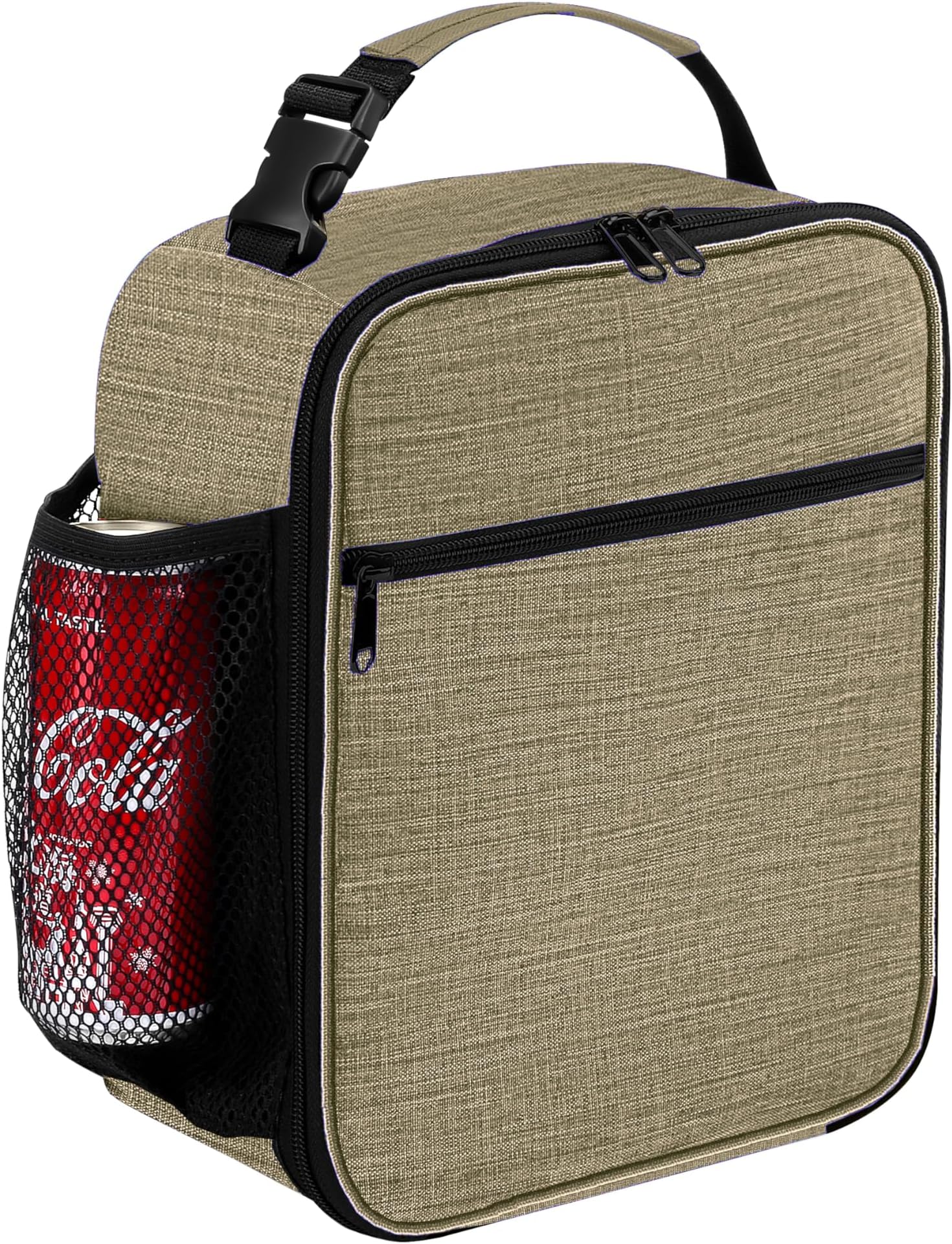 Lunch Box for Men - Reusable Lunch Bag Men Adult Women- Insulated Small LunchBox (Beige)