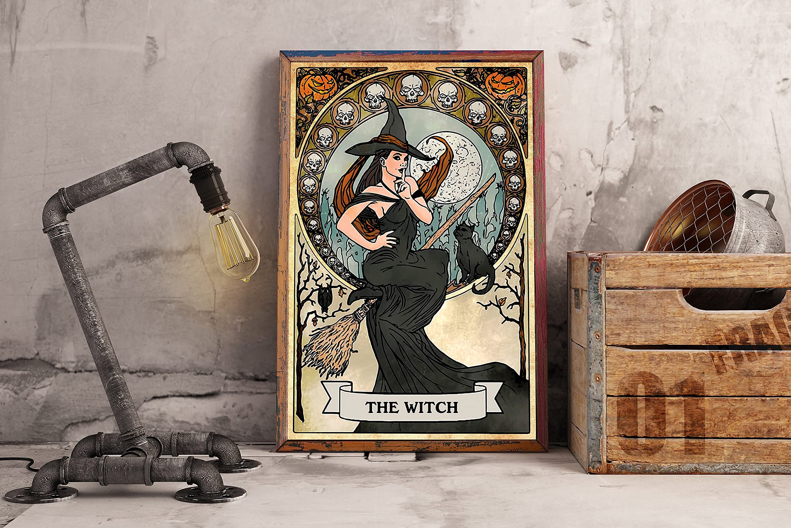 Wicked Witch Poster Retro Painting Tin Sign Street Garage Family Farm Wall Decoration Crafts Metal Tin Sign 8x12 Inch