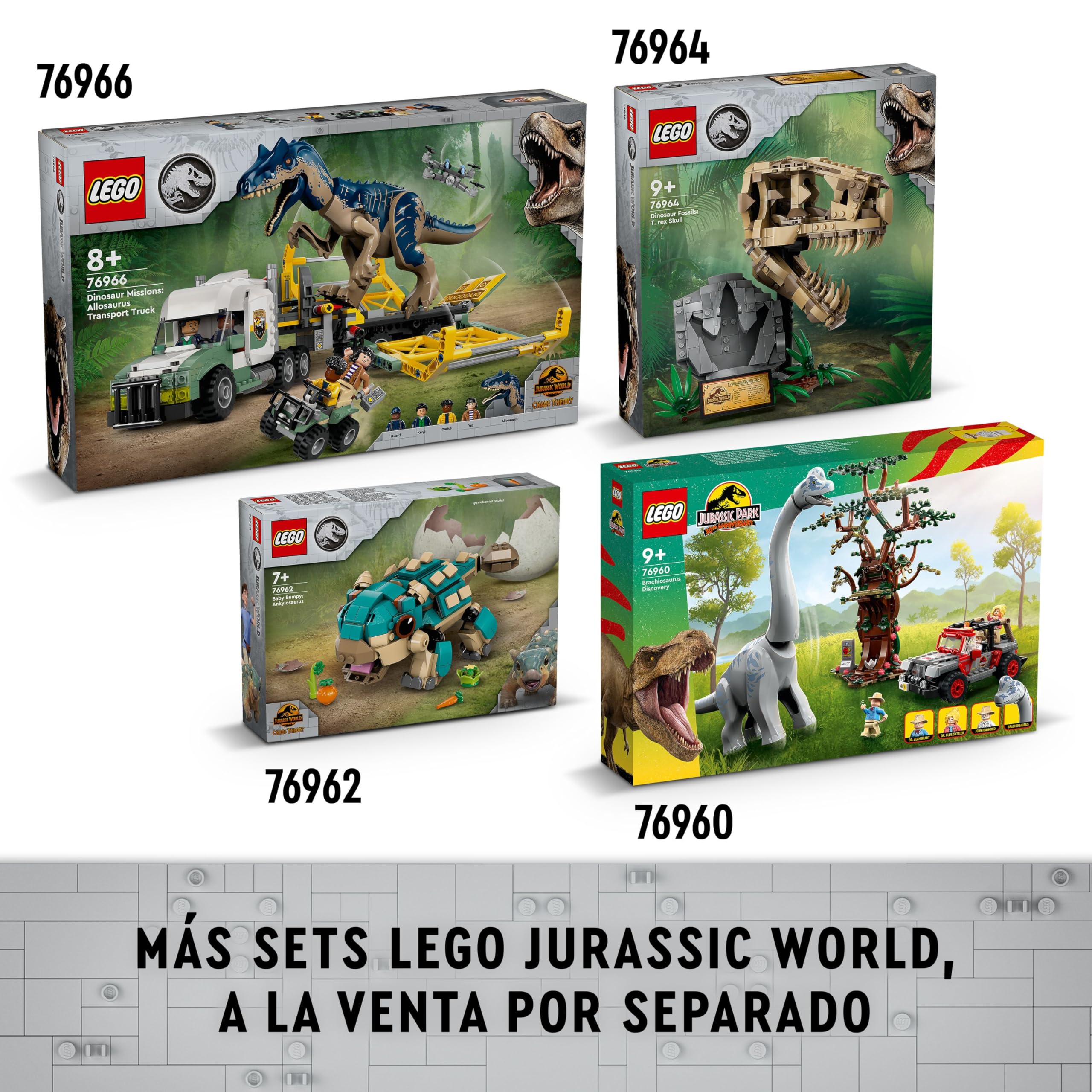 LEGO Jurassic World Misiones Dinosaurio: Descubrimiento del Stegosaurus Set de Juguetes de Dinosaurios y Velocirraptor, Regalo para Niños y Niñas de 6 Años o Más, Minifiguras de Ben y Sammy 76965
