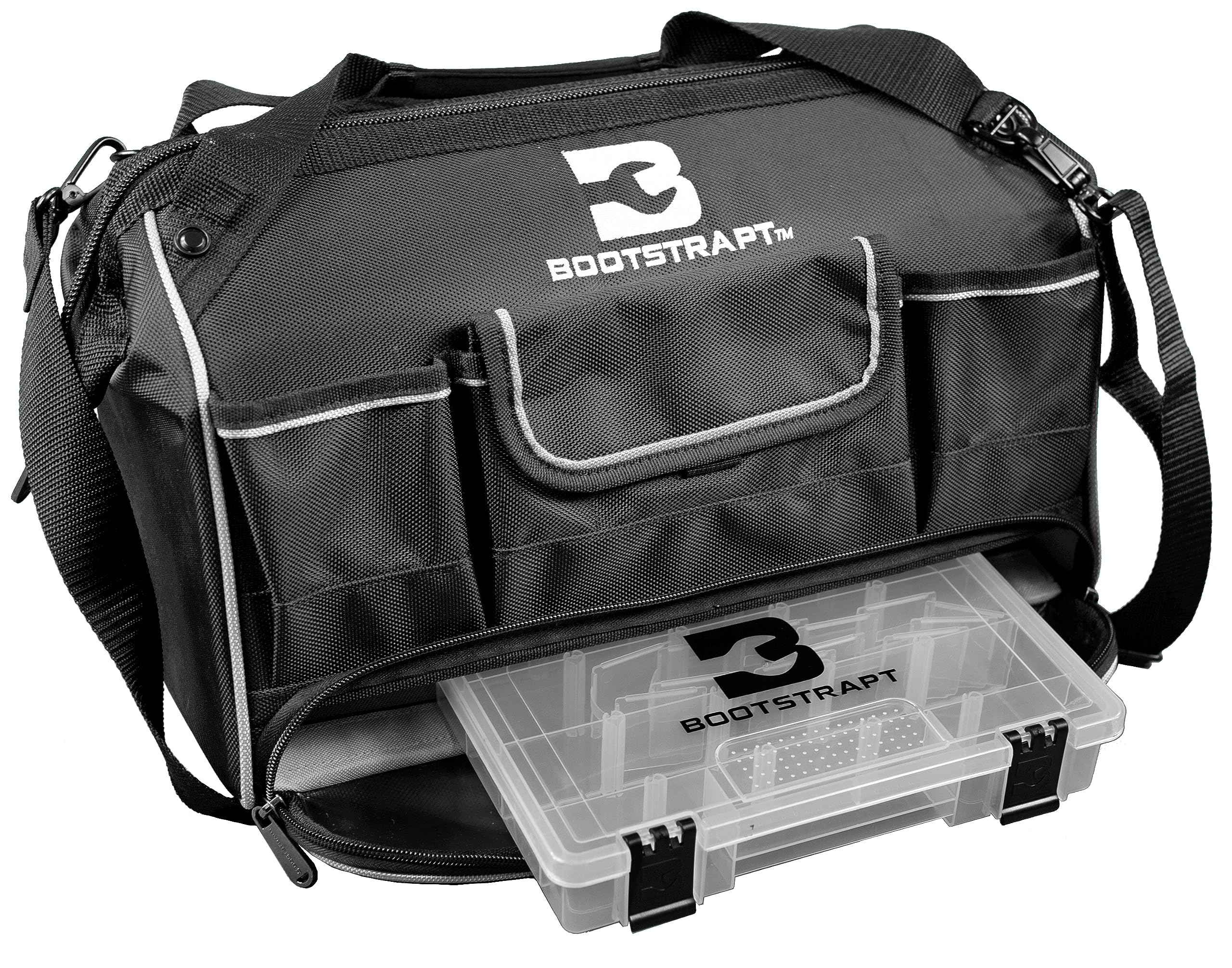 Bolsa Porta Herramientas de Boca Grande de 16 Pulgadas con Compartimento Integrado para Piezas