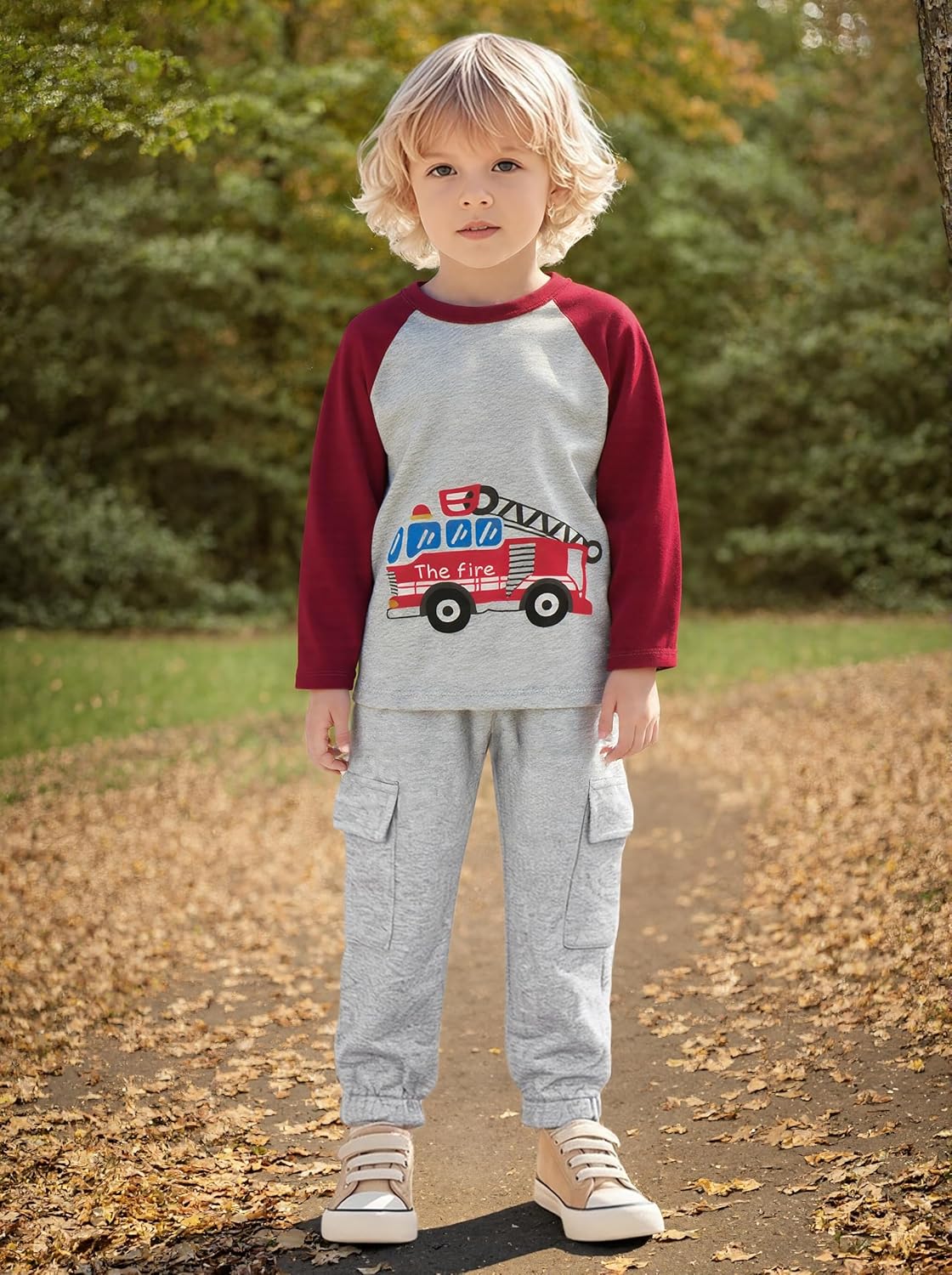 Toddler Boys 3-Pack Long Sleeve Excavator T-Shirt 100% Cotton Basic Tops Car Shirt - Image 3