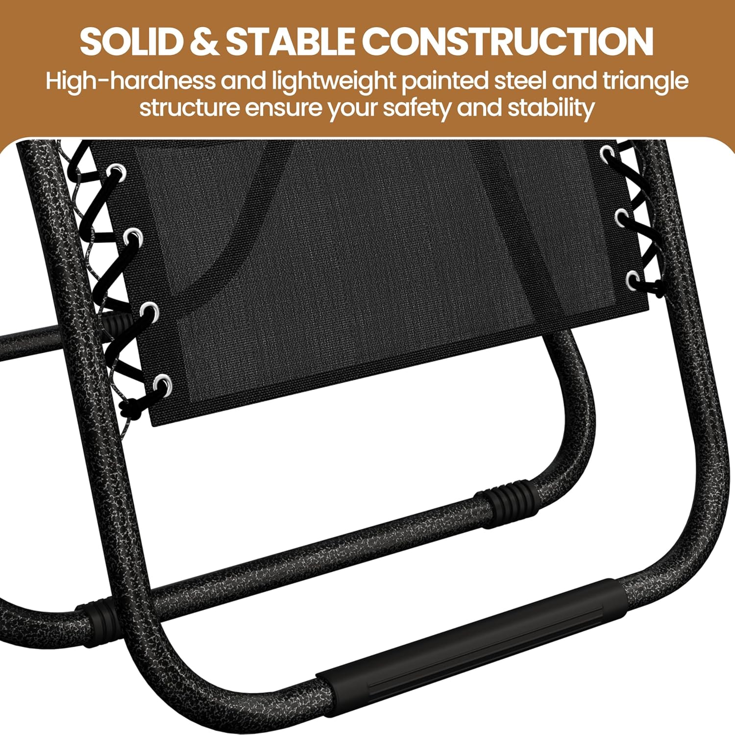 Yaheetech 26" Zero Gravity Recliners Outdoor Adjustable Folding Reclining Lounge Chairs w/Pillows, Cup Holder Trays and Carry Strap for Patio Backyard Beach New Black Set of 2