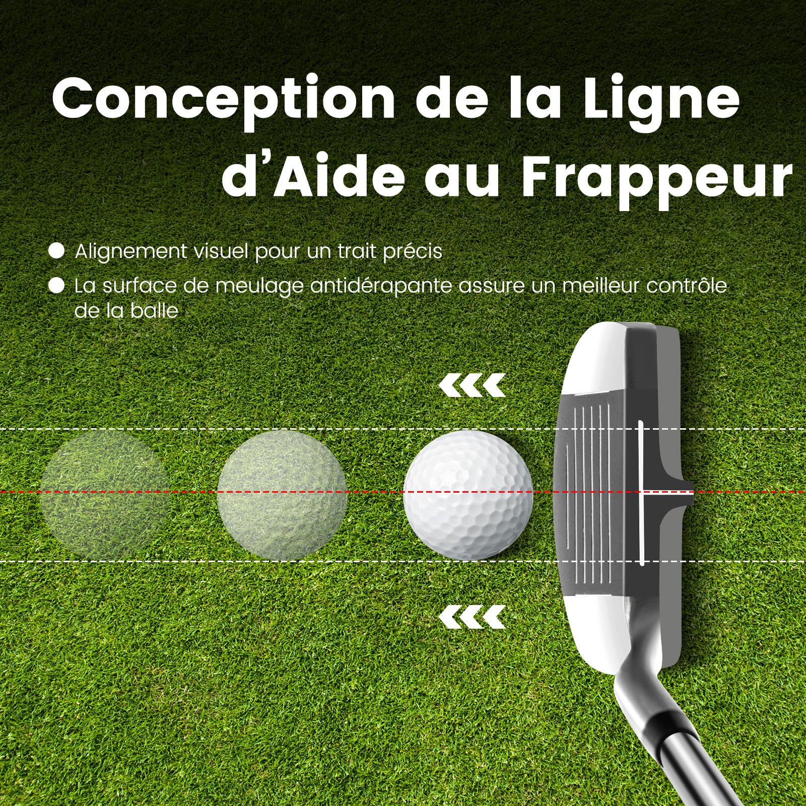 COSTWAY Club de Golf Chipper pour Homme/Femme Droitier, Chipper de Golf Coin de Pincement 36° et Inclinaison 72° pour Débutant et Expérimenté, Chipping sur Jeu Court sur Terrain de Golf