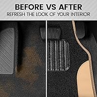 Vista 4 de BDK Premium Carpet Floor Mats for Cars - Universal Fit Interior 4-Piece Car Mats Full Set with Vinyl Heel Pad Protector - Cute Car Accessories