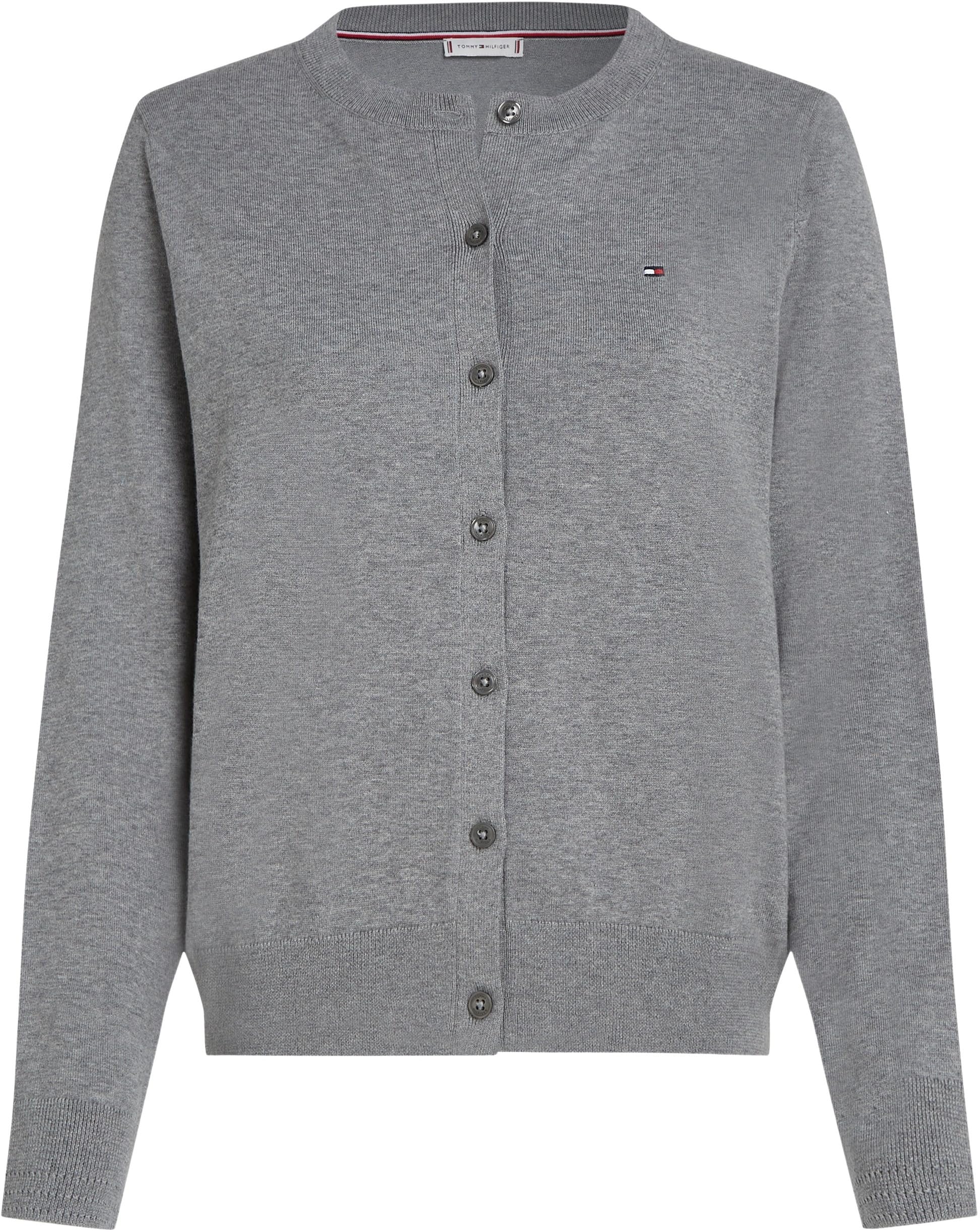 Tommy Hilfiger Damen Strickjacke Cardigan Jersey Fine mit Knopfleiste