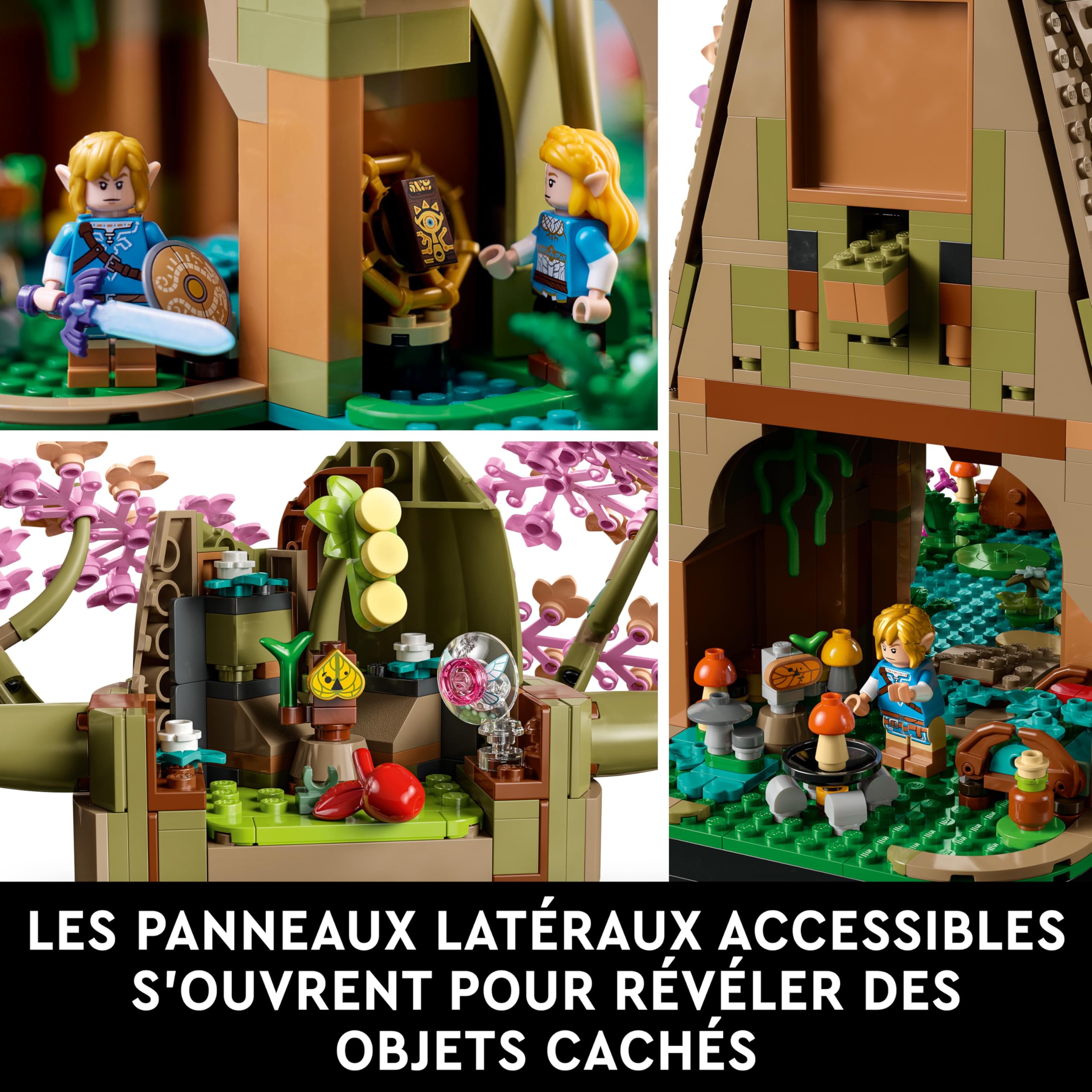 LEGO The Legend of Zelda Vénérable Arbre Mojo 2-en-1 - Kit de décoration Collector - Princesse Zelda & 3 minifigurines de Link - Set de Construction pour Adulte - Cadeau pour Fans de Jeux vidéo 77092