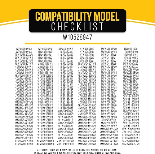 Miniatura 8 de PartsBroz W10528947 Kit de cubo de transmisión de arandela W10396887 para piezas de lavadora Whirlpool y kit de cubo de transmisión de cesta Maytag,
