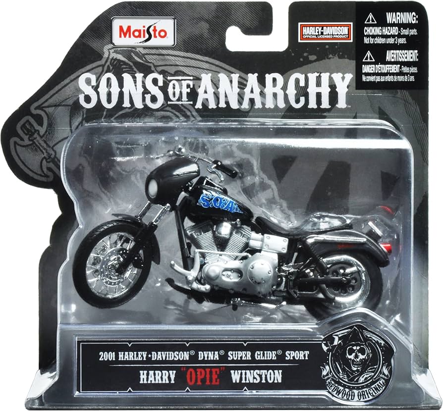 Maisto 1:18 Scale Sons of Anarchy 2001 HD Dyna Superglide Sport