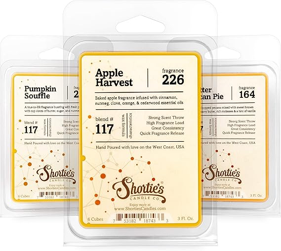 Shortie's Candle Company Fall Wax Melts Variety Pack