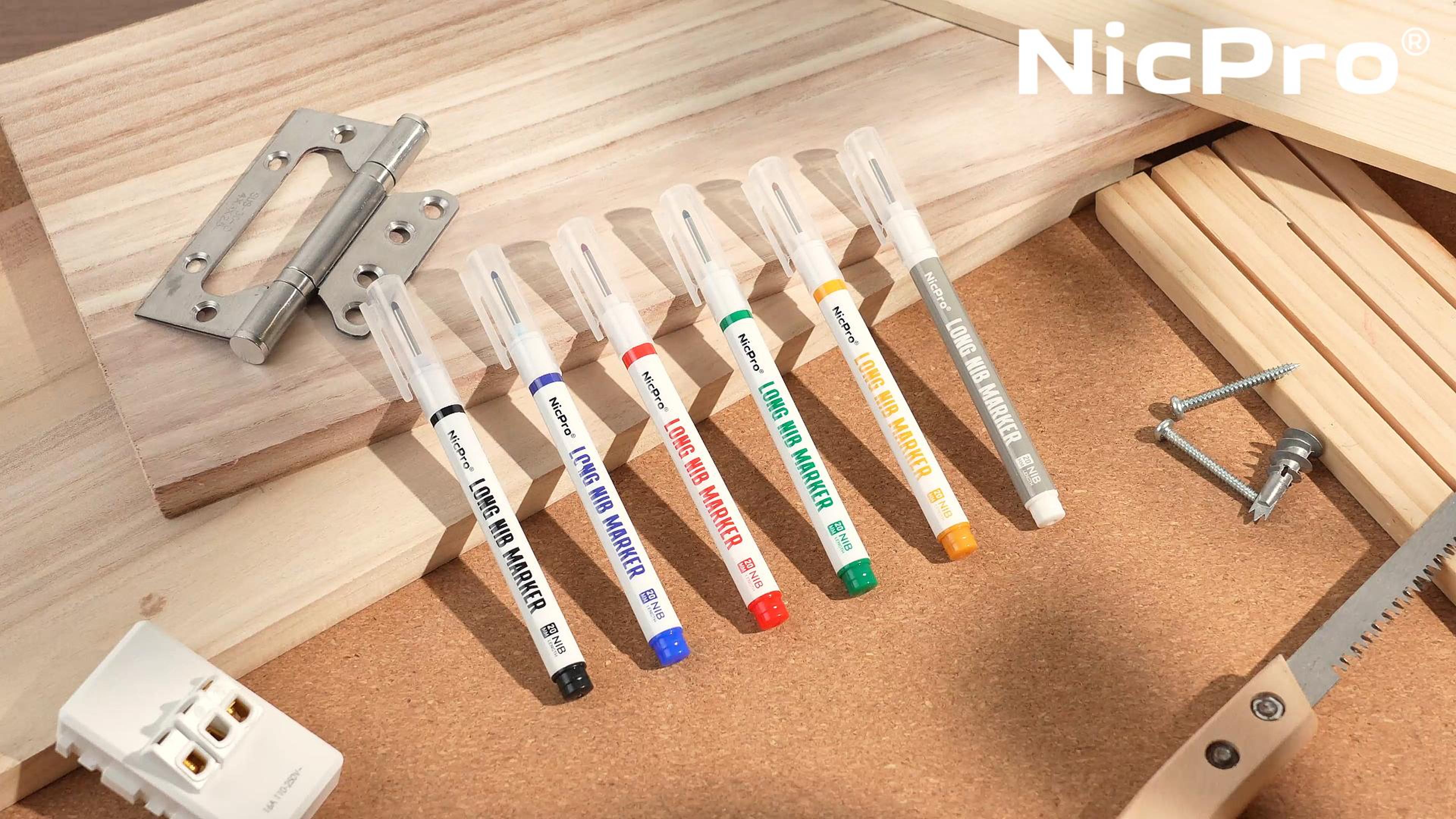 Amazon.com : Nicpro 6 PCS Long Nib Marker Pens, 20mm Deep Hole