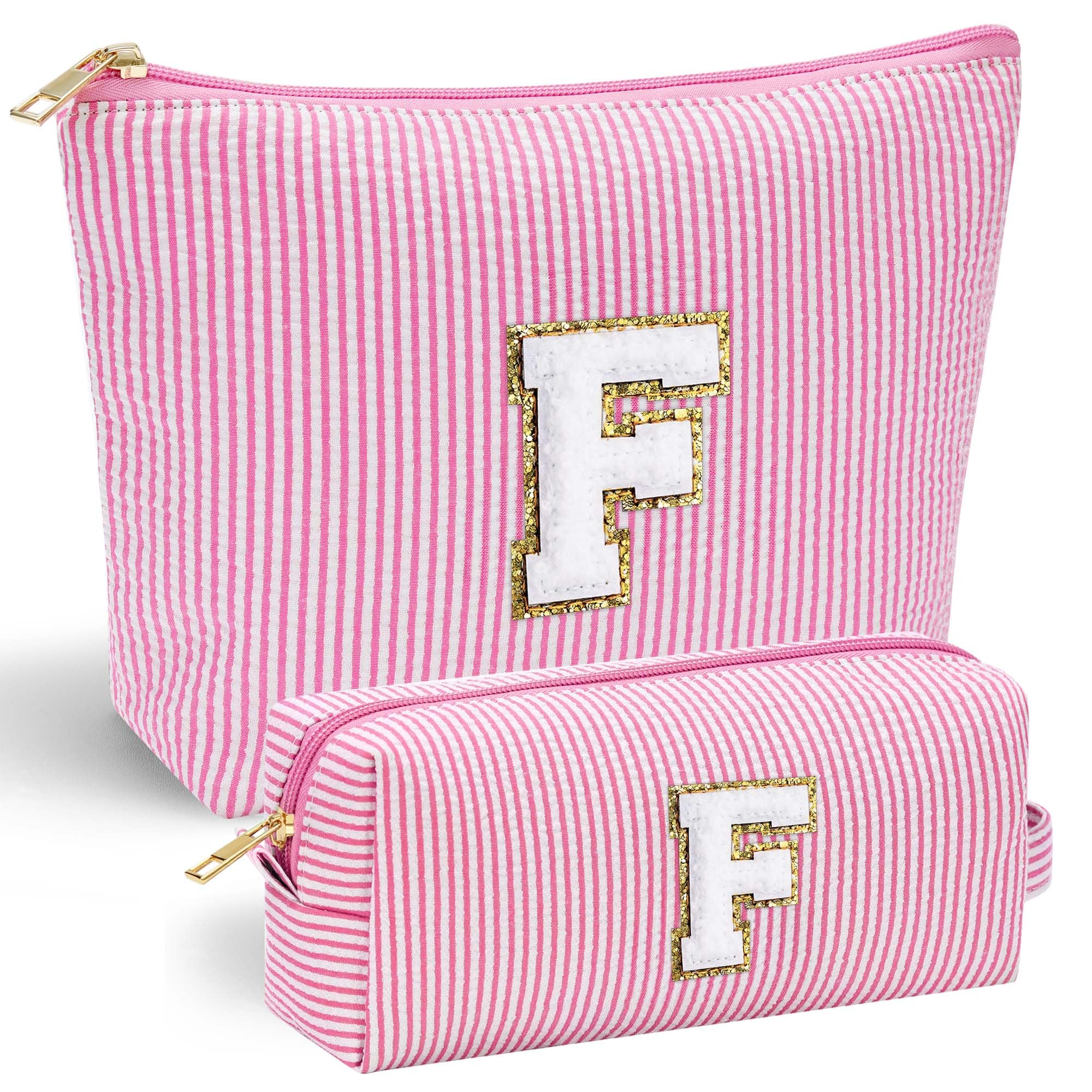 Parima Personalised Gifts for Girls Women - Personalised Make up Bag Initial Make up Bags A Preppy Stuff Birthday Gifts for Women Gift for Girl Womens Girlfriend Teenage Girls Gift Makeup Bag — view 26