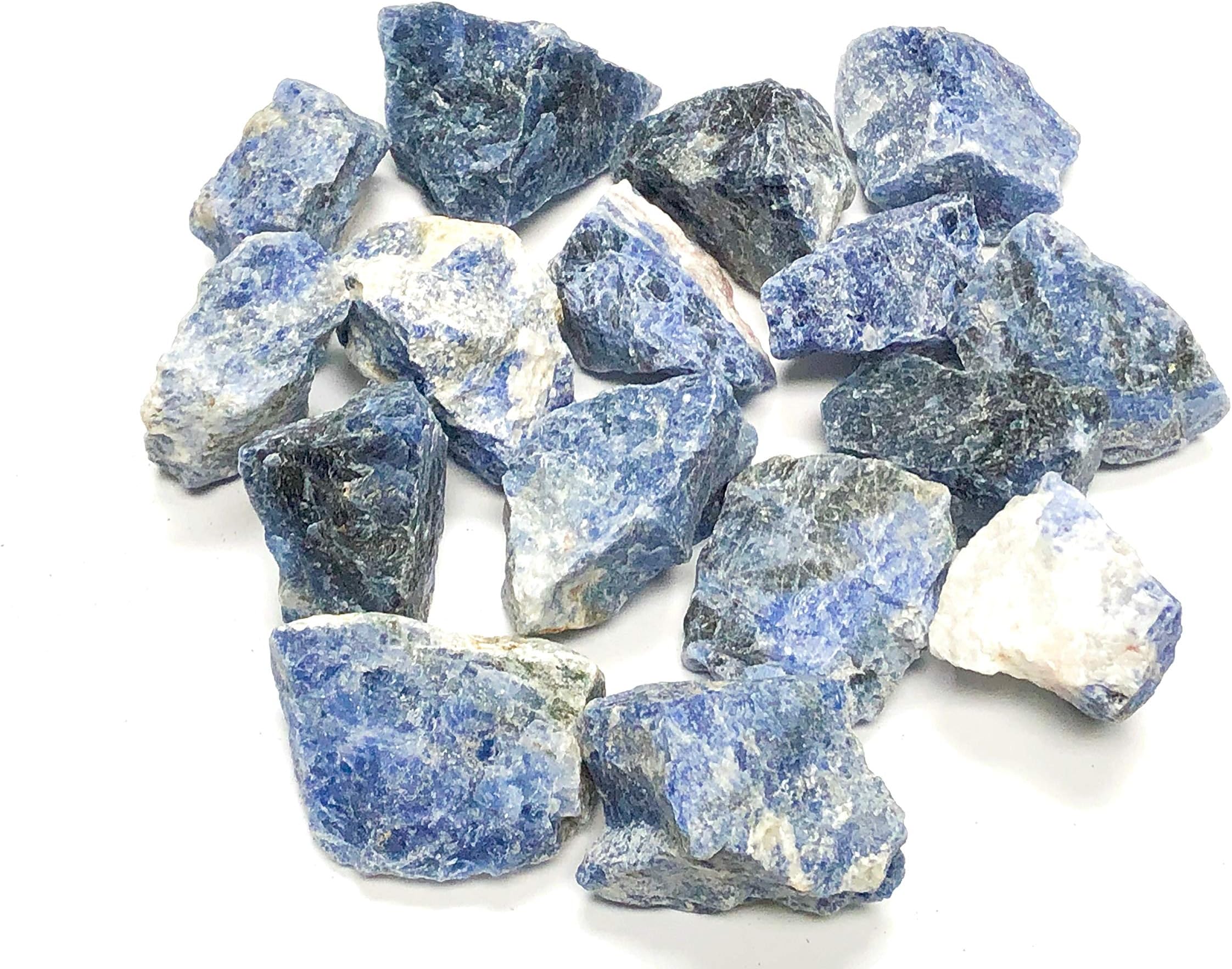 Zentron Crystal CollectionNatural Rough Sodalite Stones with Velvet Bag - Large 1" Pieces (1/2 Pound)