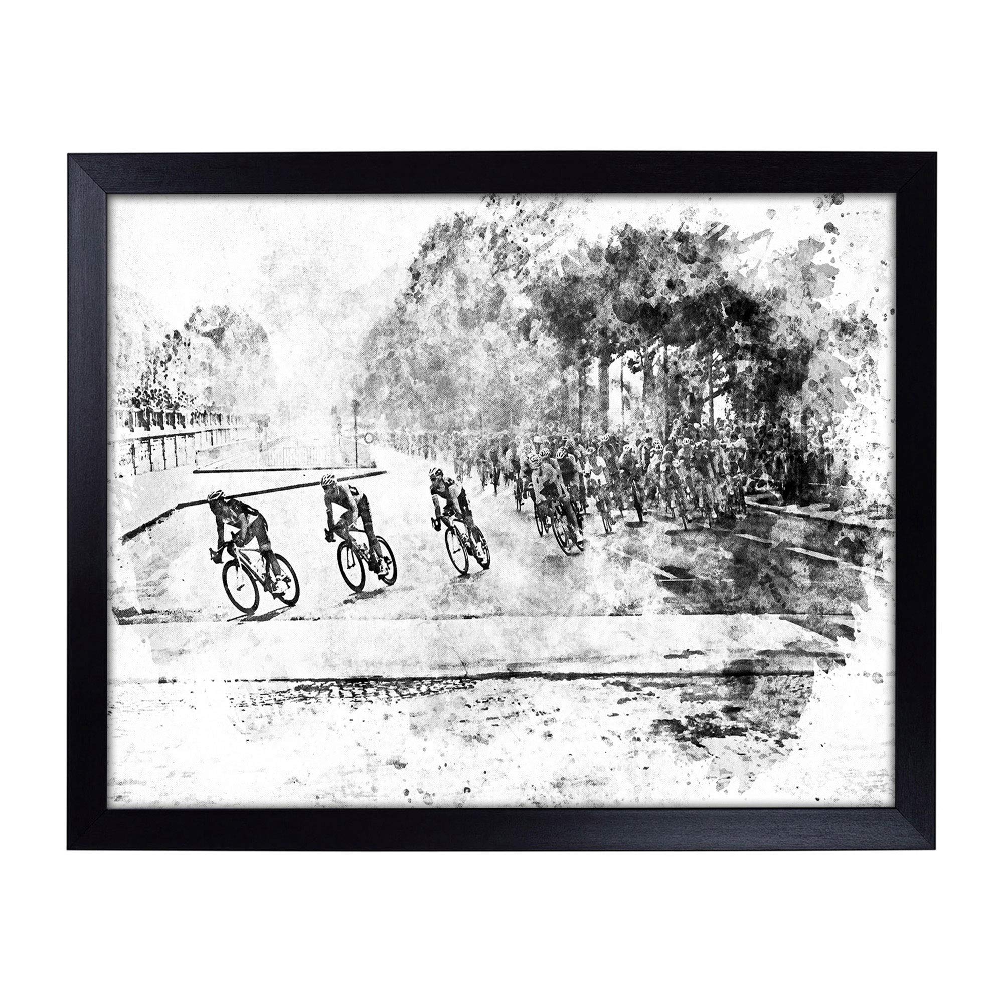 Big Box Art Lap Tray with Cushion | Tour de France Cycling in Abstract | Padded Bean Bag Cushion | For Eating, Working, Crafting, Laptop | Portable Table Desk