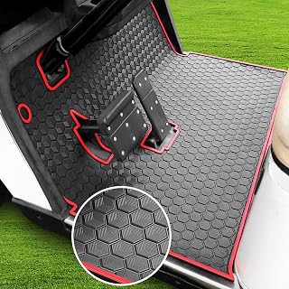 Golf Cart EZGO TXT (1994+) Floor Mat Upgraded Non-Slip Improved Full Coverage Liner Mats Unique with 8mm Thickness Rubber for EX1 (2020), Valor, Cushman Workhorse, Express S4