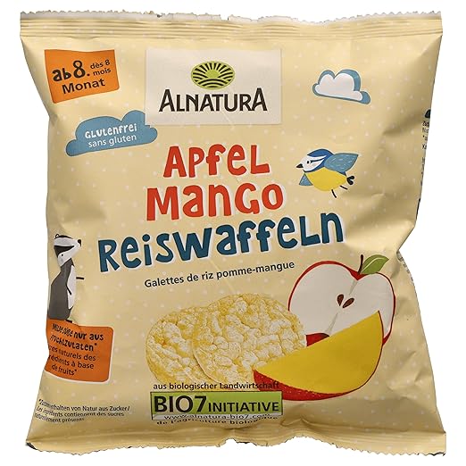 Alnatura Bio Mini Reiswaffeln Apfel mit Mango, 35g : Amazon.de: Lebensmittel & Getränke