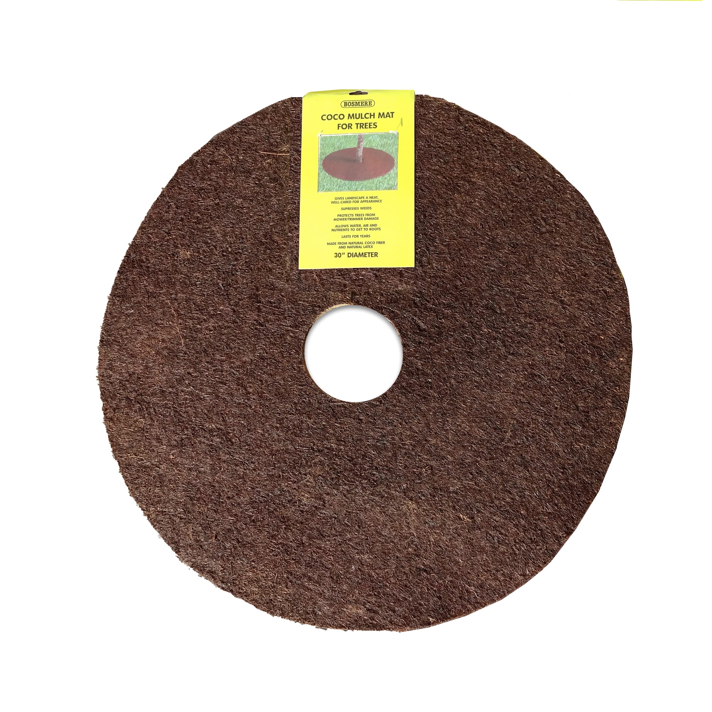 Bosmere M236LVC Tree Protection Weed Mats, 30", 3-Pack, Natural