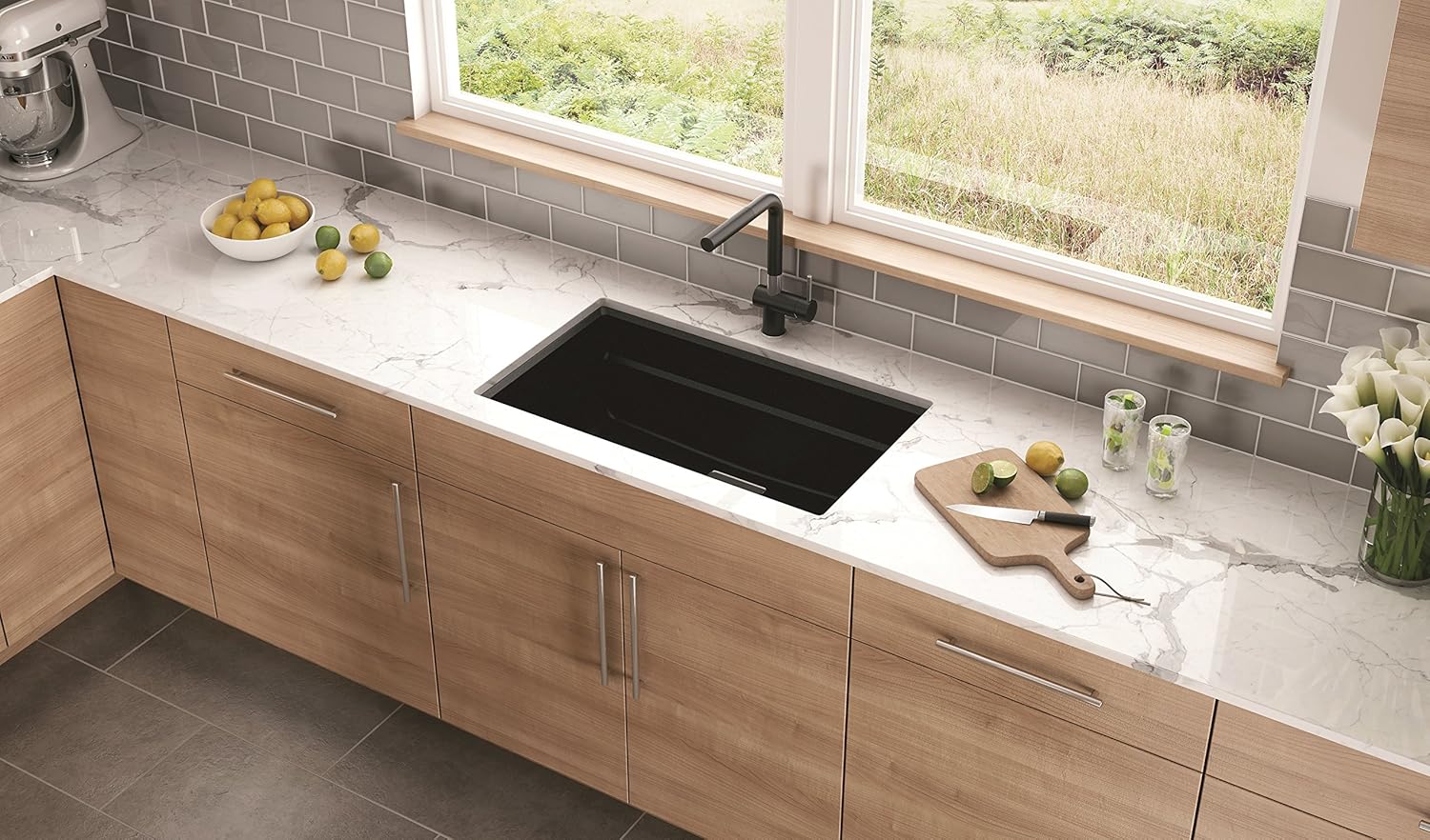 Onyx Granite 32" Single Bowl Undermount Kitchen Sink