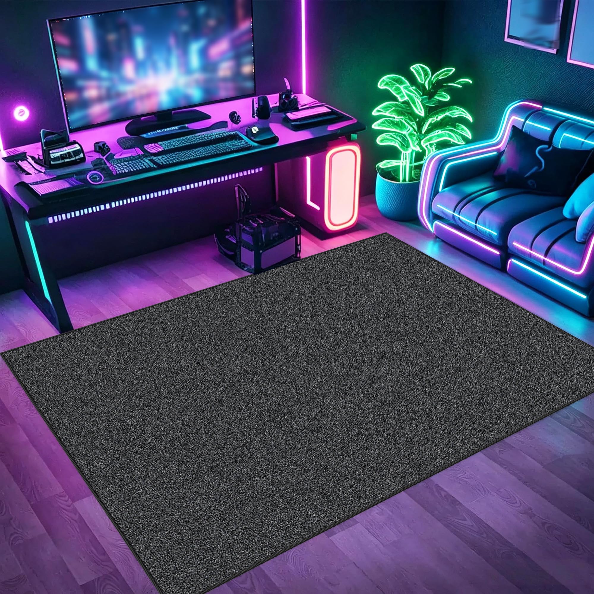 Tapis de jeu coloré et antidérapant 3D pour chambre de garçons esports